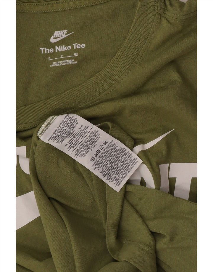 T-shirt grafica da uomo Nike Top piccola in cotone verde