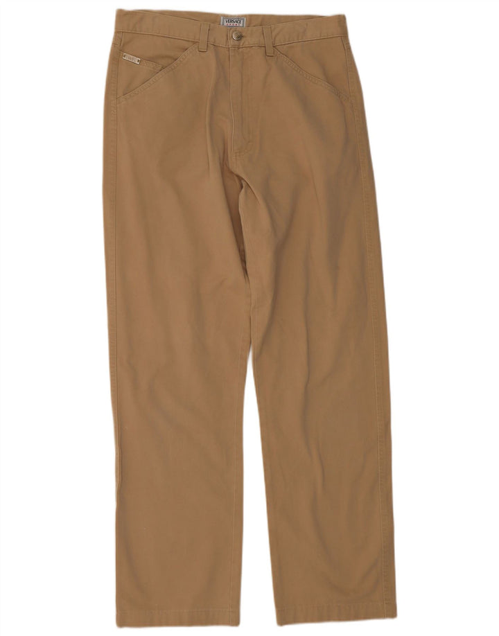 Pantaloni casual dritti da uomo Versace W31 L30 Beige