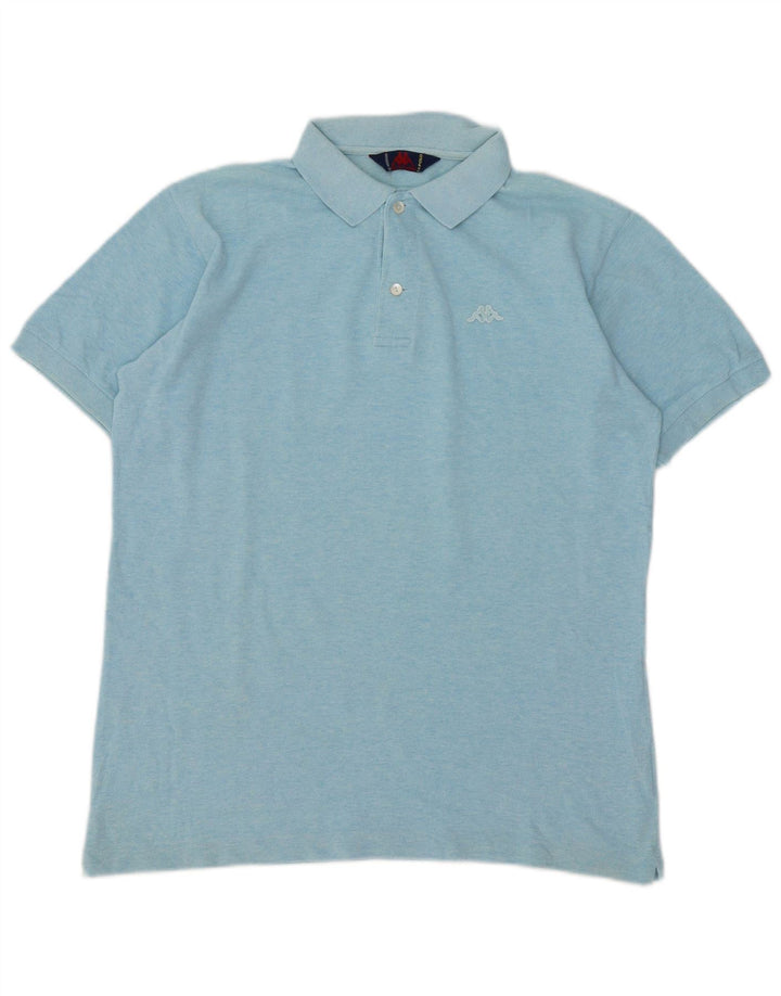 Polo Kappa Uomo Blu Medio in cotone