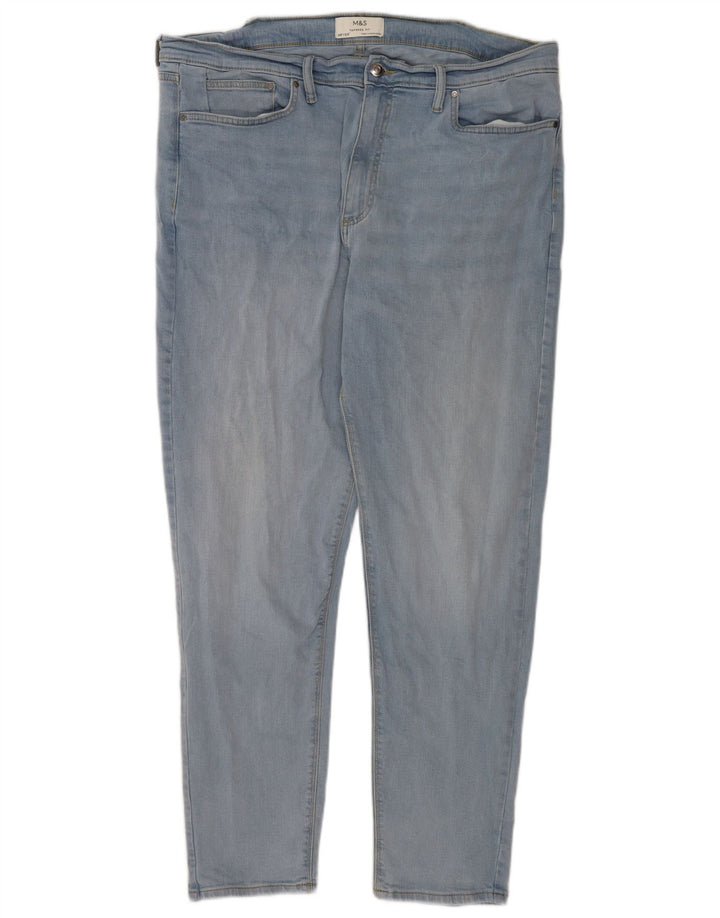 Jeans affusolati da uomo Marks & Spencer W38 L30 cotone blu