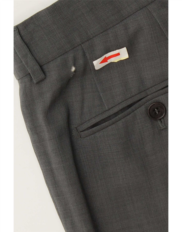 Pantaloni da abito con pegging da uomo Hugo Boss W34 L34 Grigi