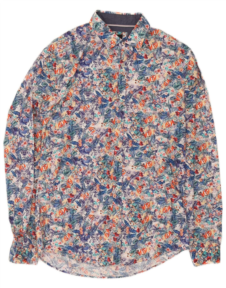 Camicia Zara da uomo slim fit in cotone floreale medio multicolore