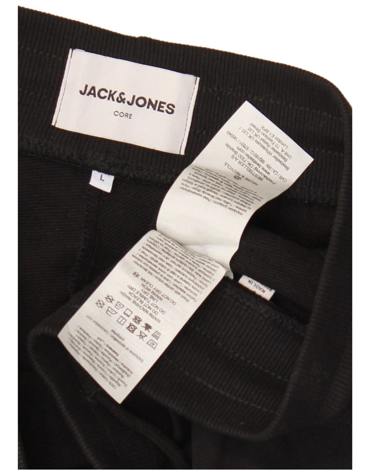 JACK & JONES Pantaloni da tuta da uomo Joggers grandi in cotone nero