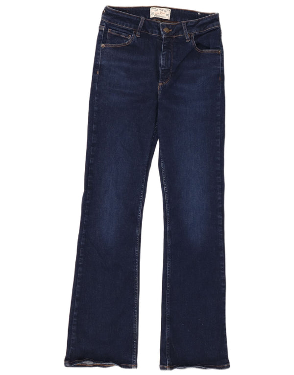 Jeans bootcut da donna Fat Face UK 10 piccoli W28 L28 cotone blu navy
