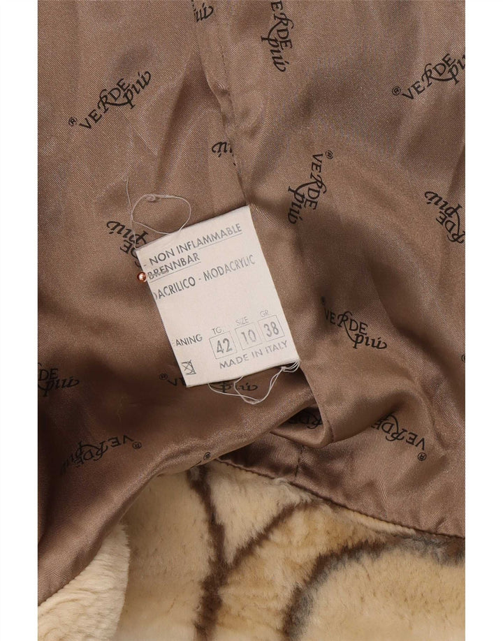 Soprabito oversize con cappuccio da donna Verde Più IT 42 Beige medio geometrico
