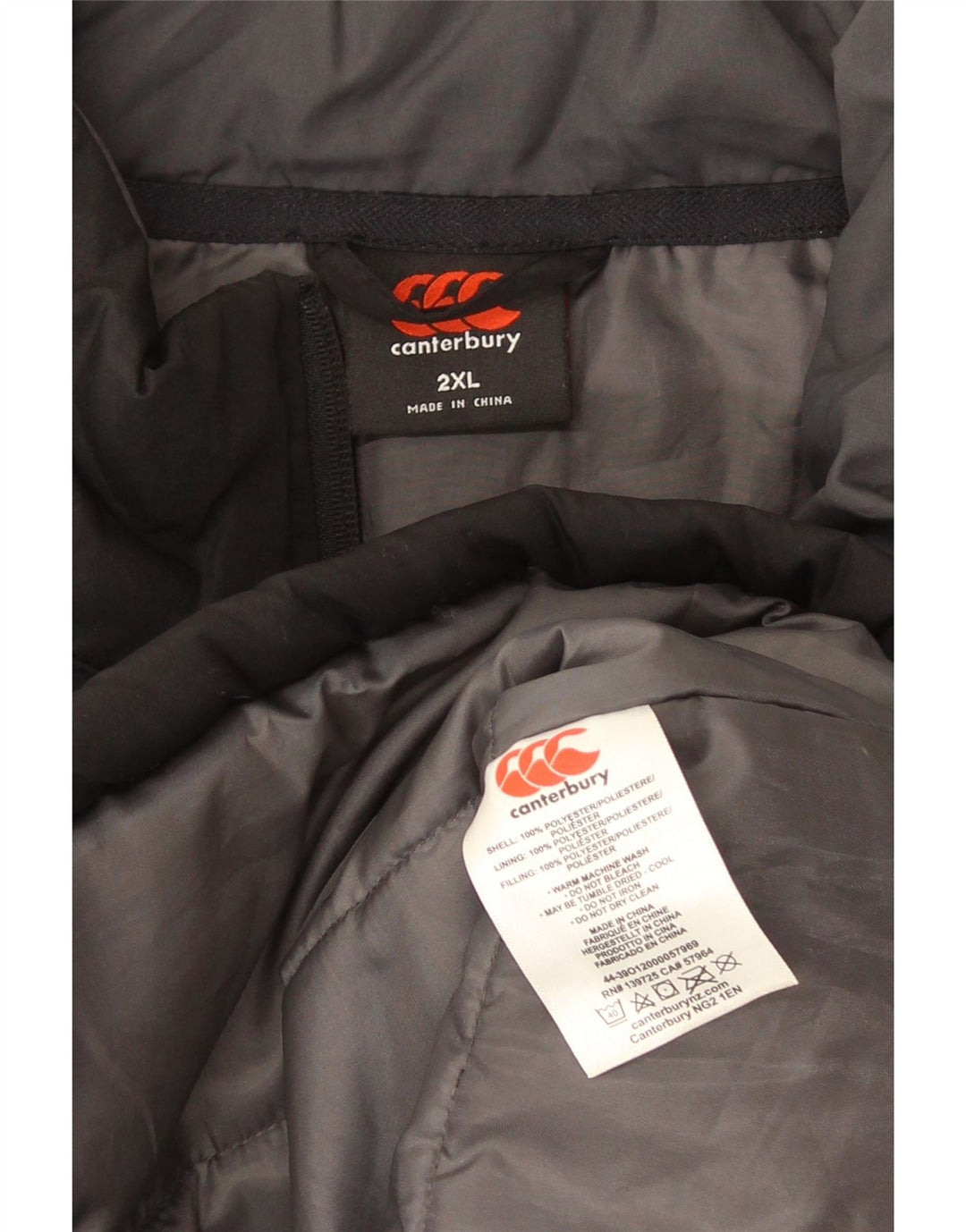 Gilet imbottito da uomo Canterbury UK 44 2XL Poliestere nero