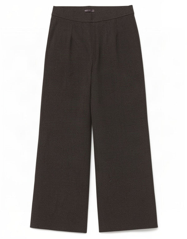 Pantaloni casual da donna Marks & Spencer UK 14 Large W30 L30 pied de poule grigio