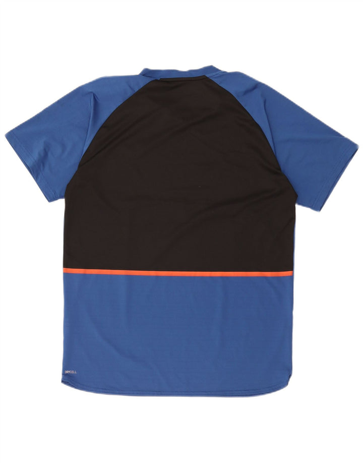 T-shirt da uomo Puma Top in poliestere color block blu medio