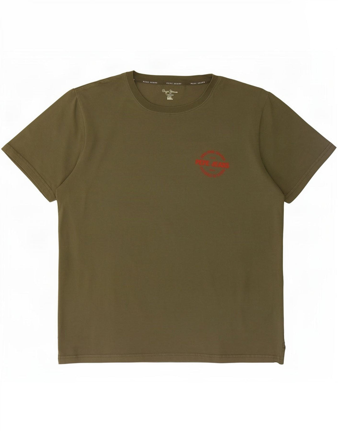 PEPE Jeans T-shirt regolare da uomo Top grande in cotone kaki