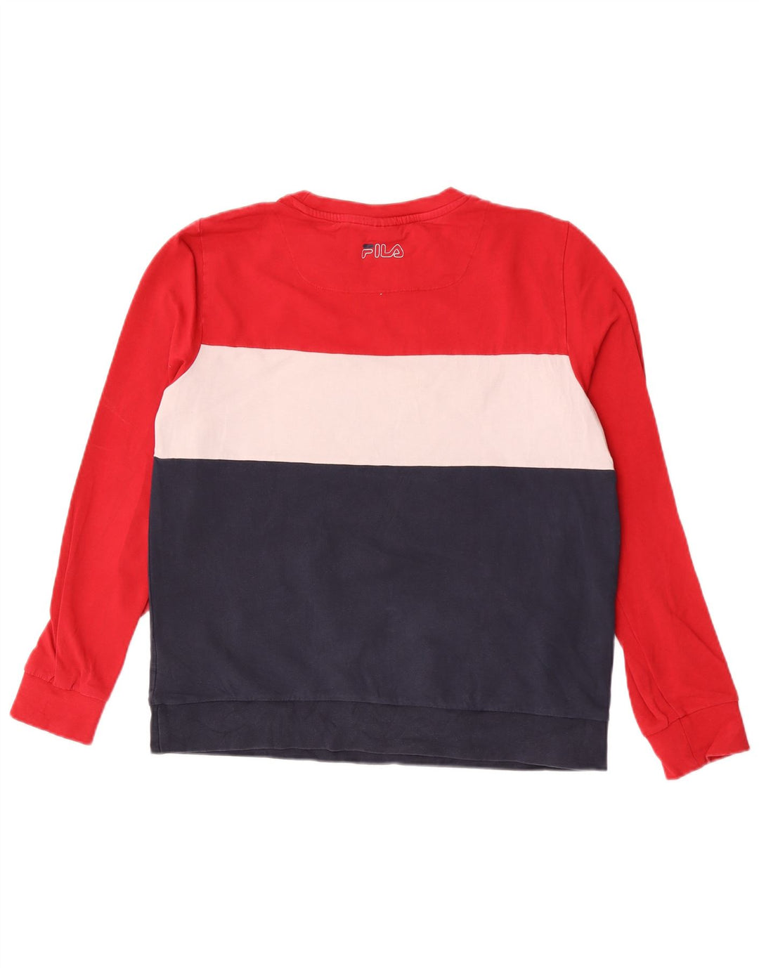 Felpa grafica da donna Fila, maglione UK 16, grande, multicolore, color block