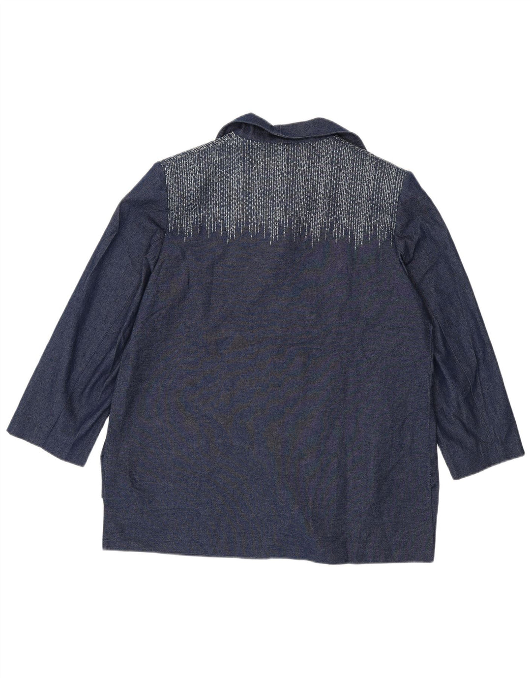 Giacca blazer da donna a 4 bottoni con maniche a 3/4 Ungaro UK 16 grande blu navy