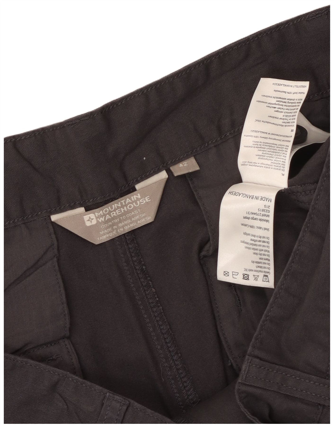 MOUNTAIN WAREHOUSE Pantaloncini cargo da uomo W42 2XL Cotone grigio