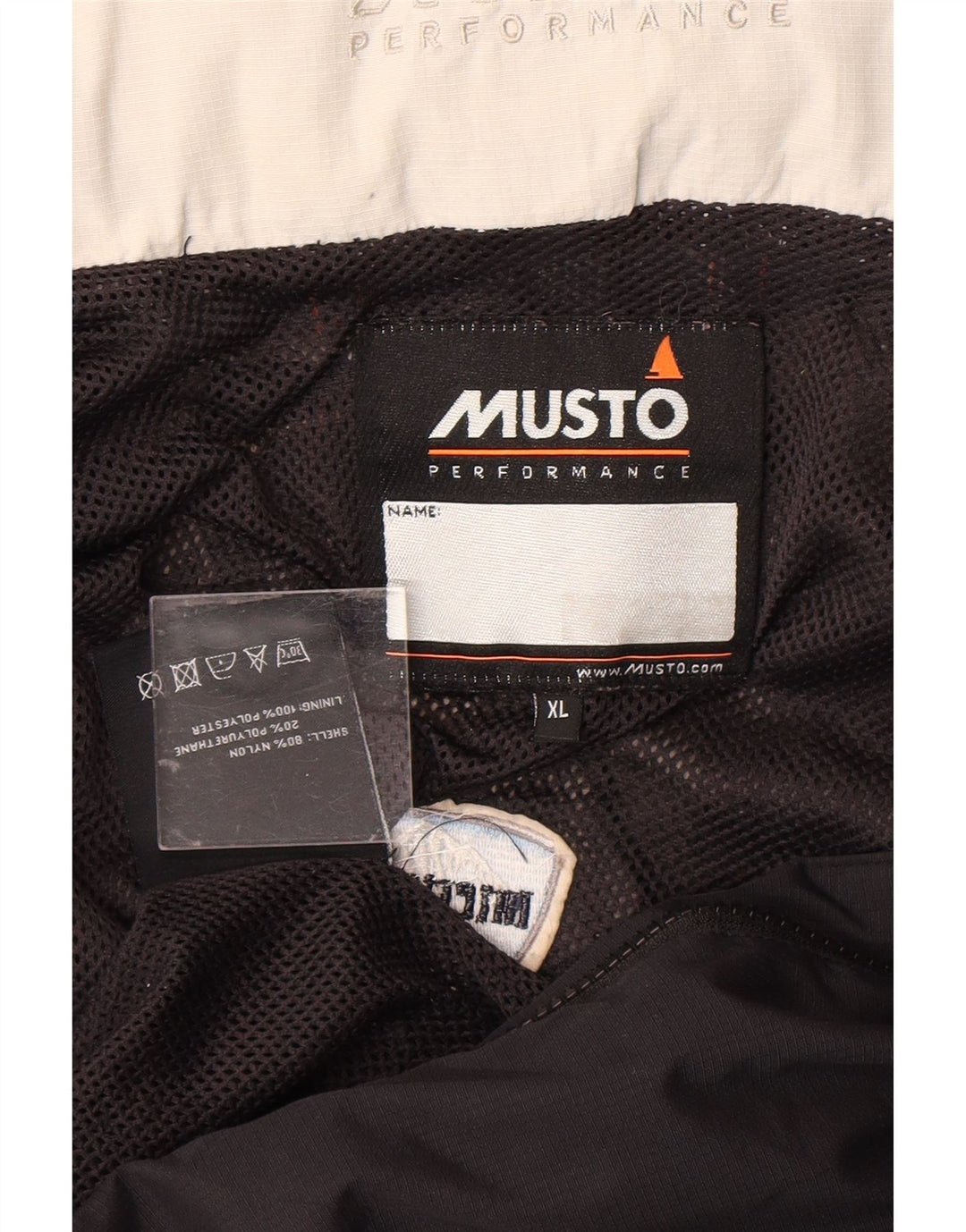 MUSTO Mens Rain Jacket UK 42 XL Black Nylon