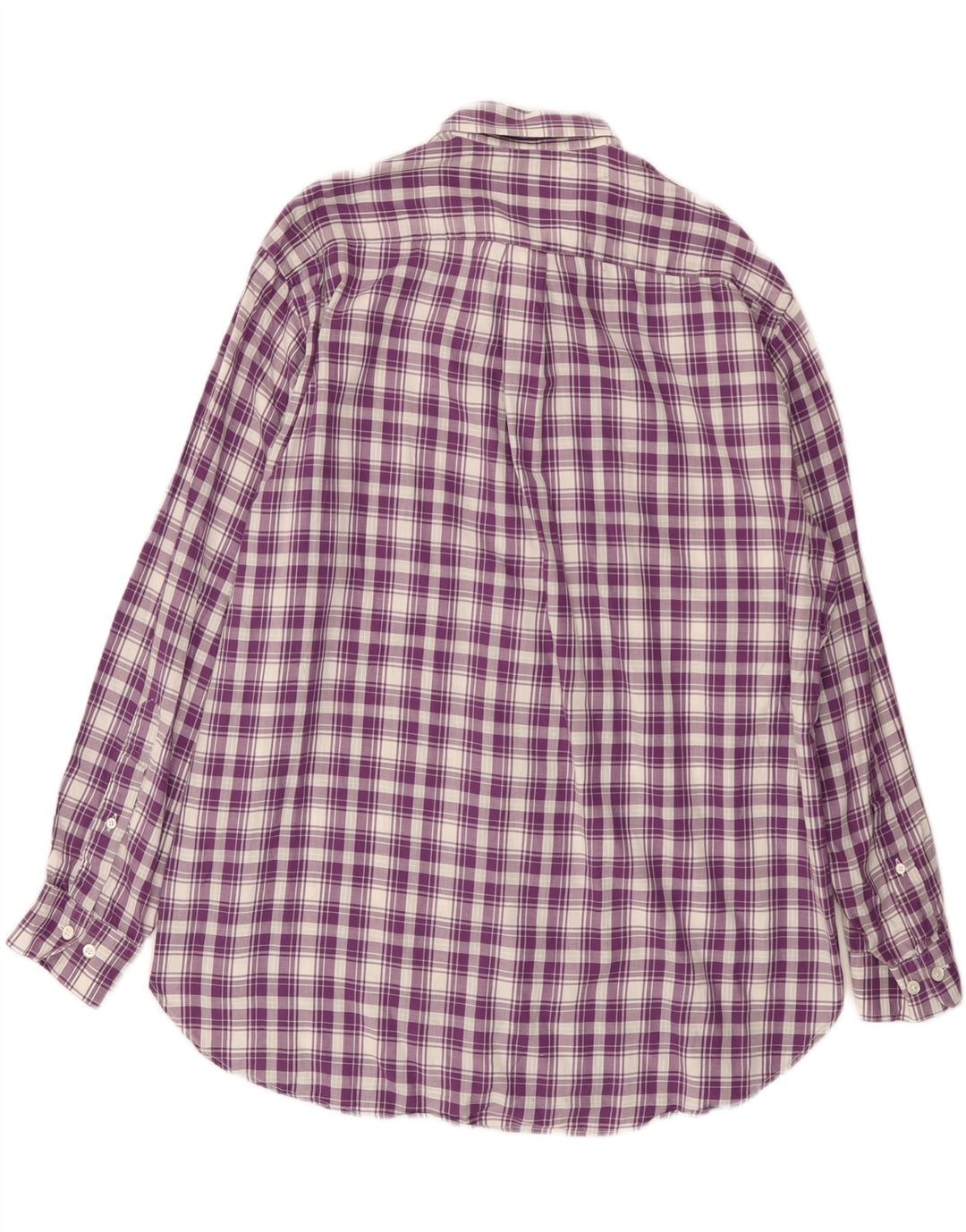 BROOKS BROTHERS Camicia da uomo in flanella di cotone a quadri viola grande