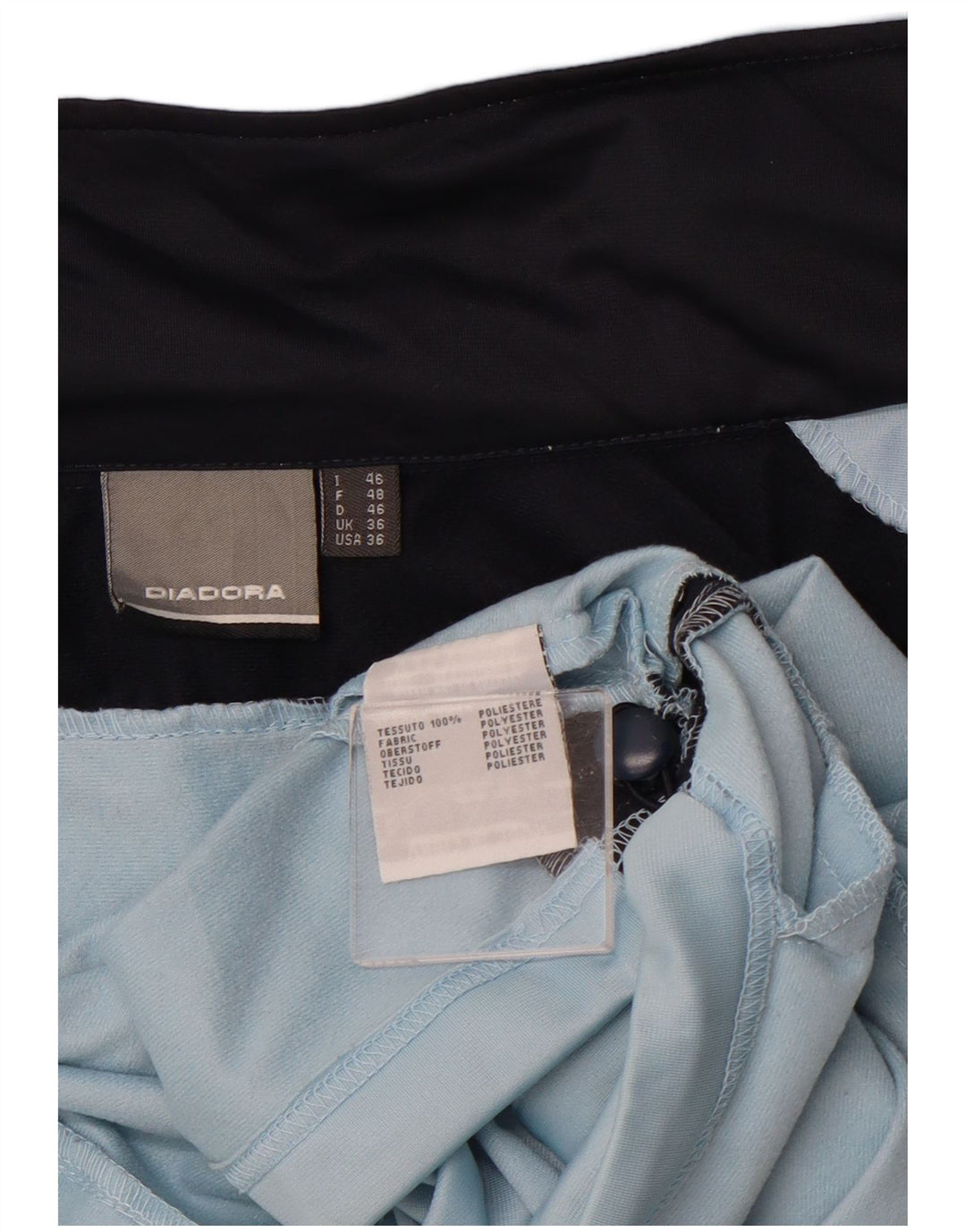 DIADORA Giacca da tuta da uomo UK 36 Small Blu Colourblock Poliestere