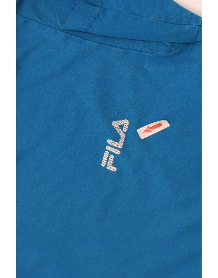 T-shirt grafica da uomo Fila Top in cotone blu medio