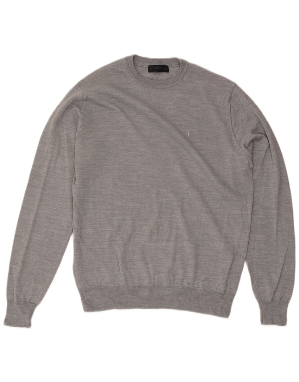 Maglione Uomo Girocollo Trussardi in Lana Grigio Medio