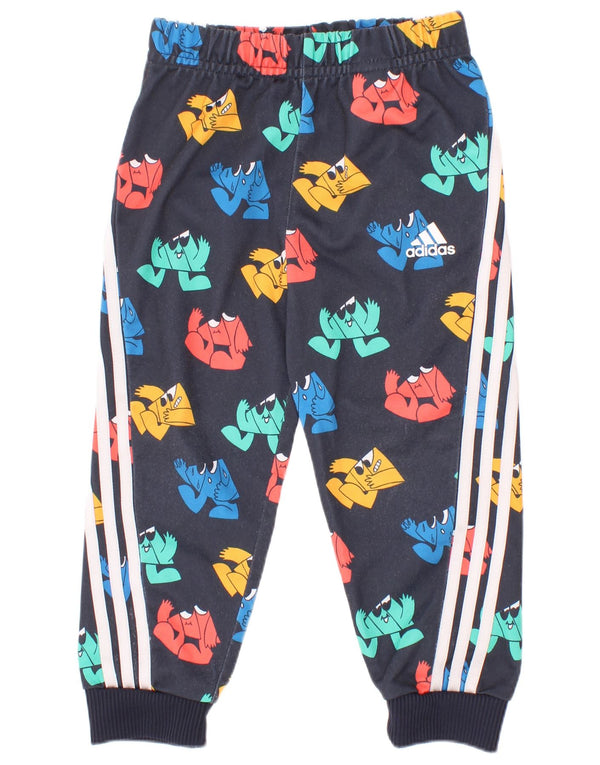 Pantaloni da tuta da jogging con grafica Adidas da bambino, 18-24 mesi, blu navy