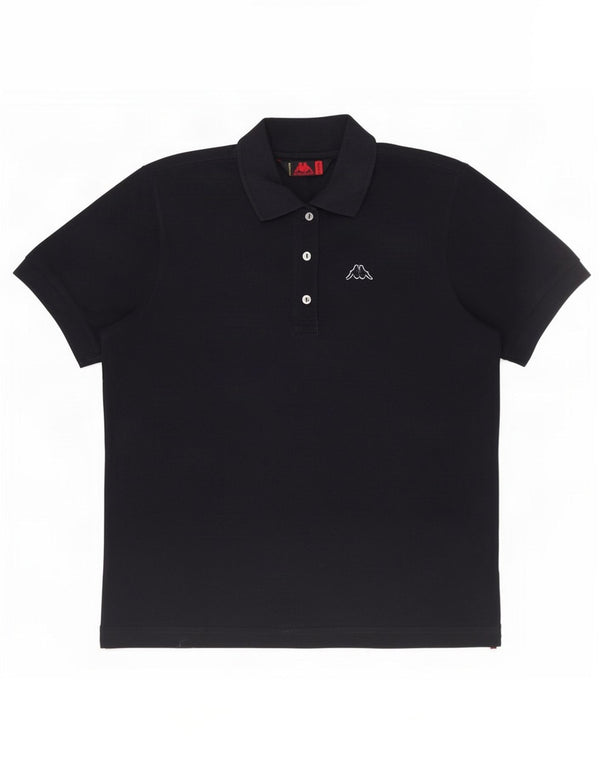 Polo Kappa da donna UK 18 XL blu navy in cotone
