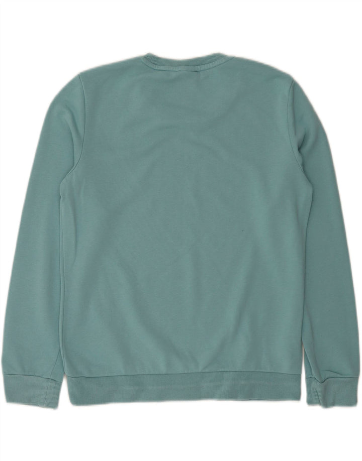 Felpa grafica da donna Adidas Jumper UK 12/14 Cotone blu medio
