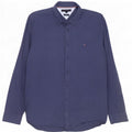Camicia da uomo Regular Fit Tommy Hilfiger XL in cotone blu navy
