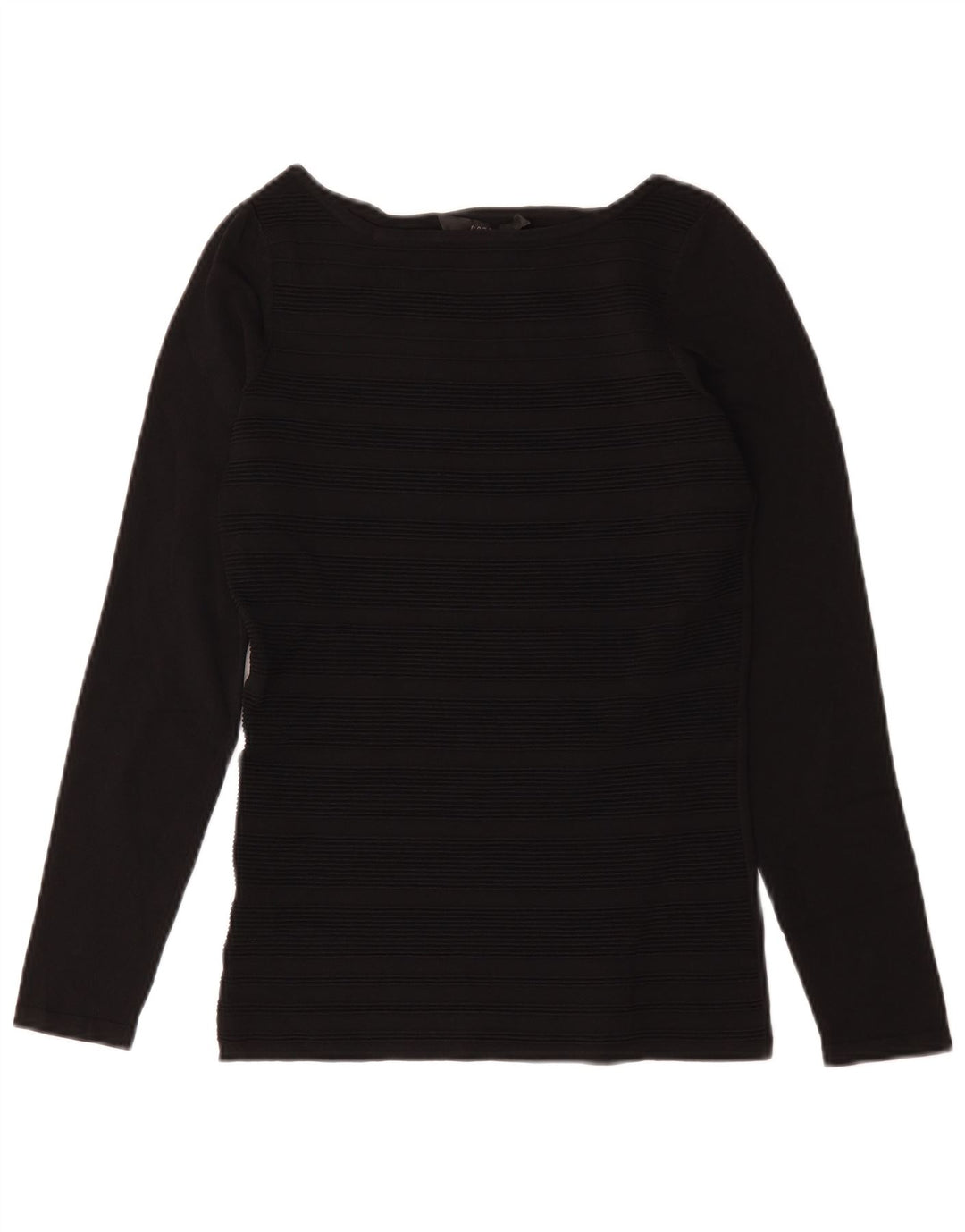 Top da donna Coast a maniche lunghe UK 10 piccolo in viscosa a righe nere