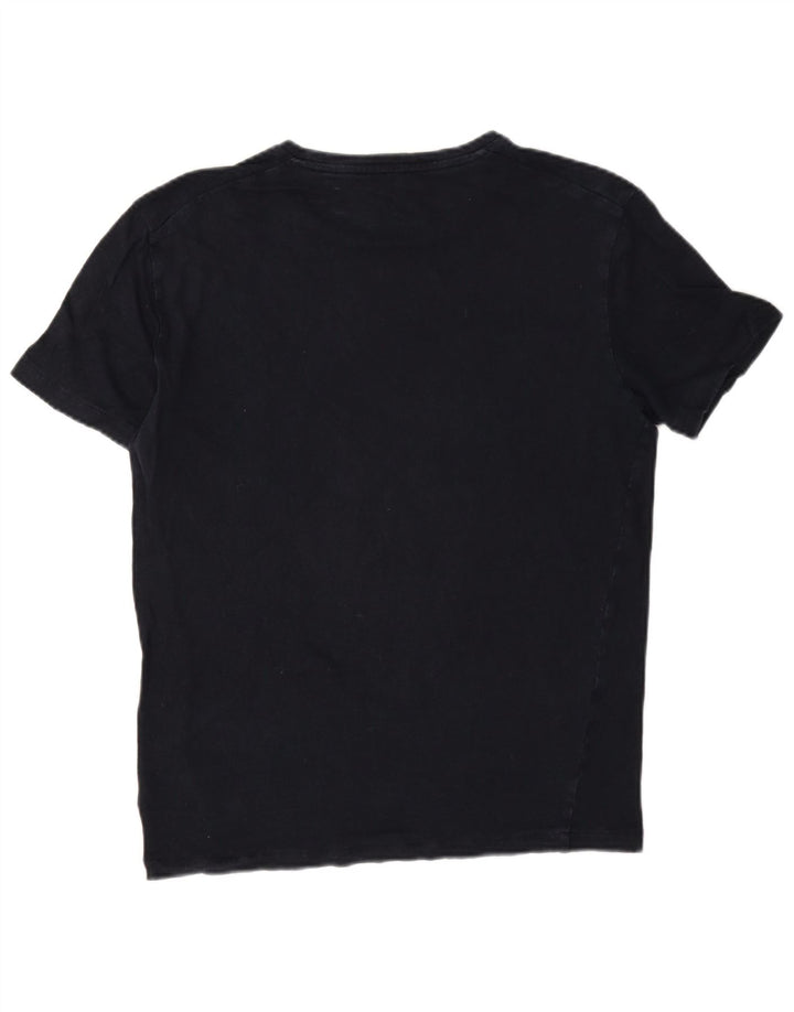 T-shirt da uomo Cos Top piccola in lino blu navy