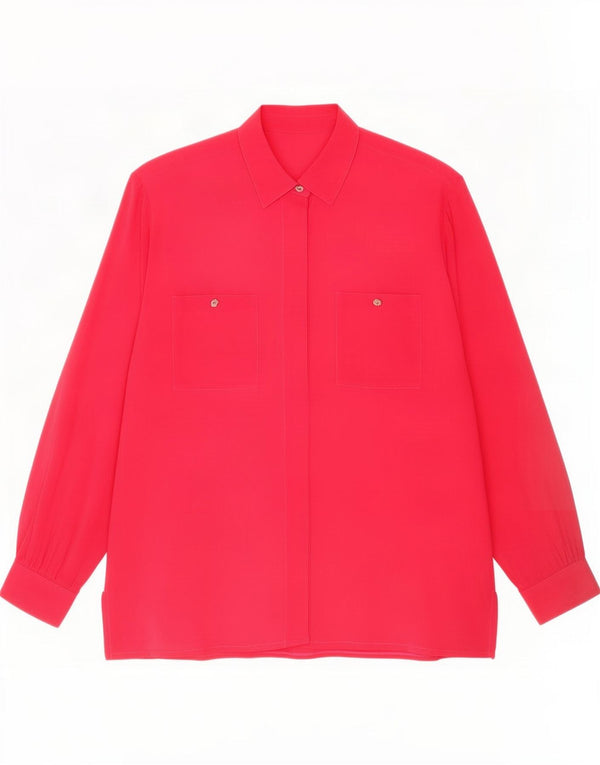 Abito camicia vintage da donna UK 18 XL Rosa