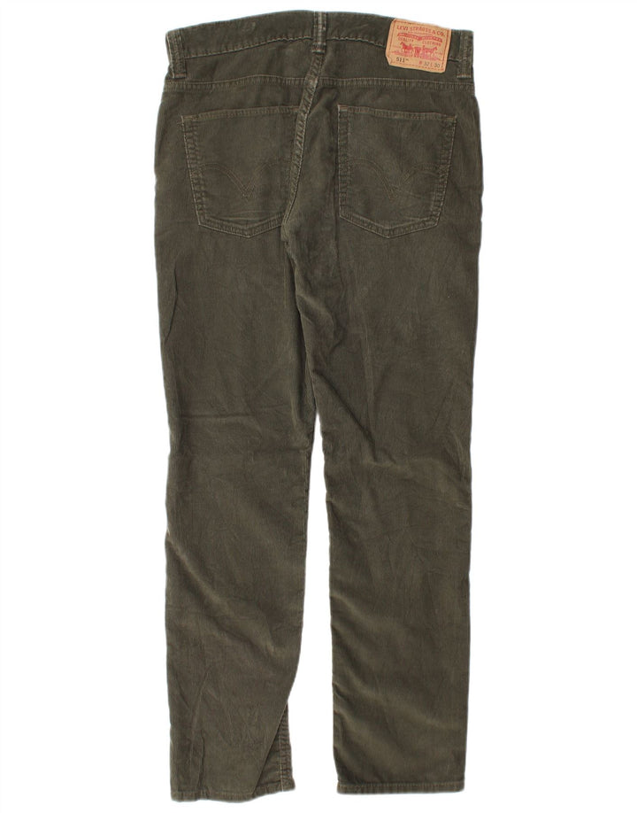 LEVI'S Pantaloni da uomo 511 slim in velluto a coste W32 L30 cotone kaki