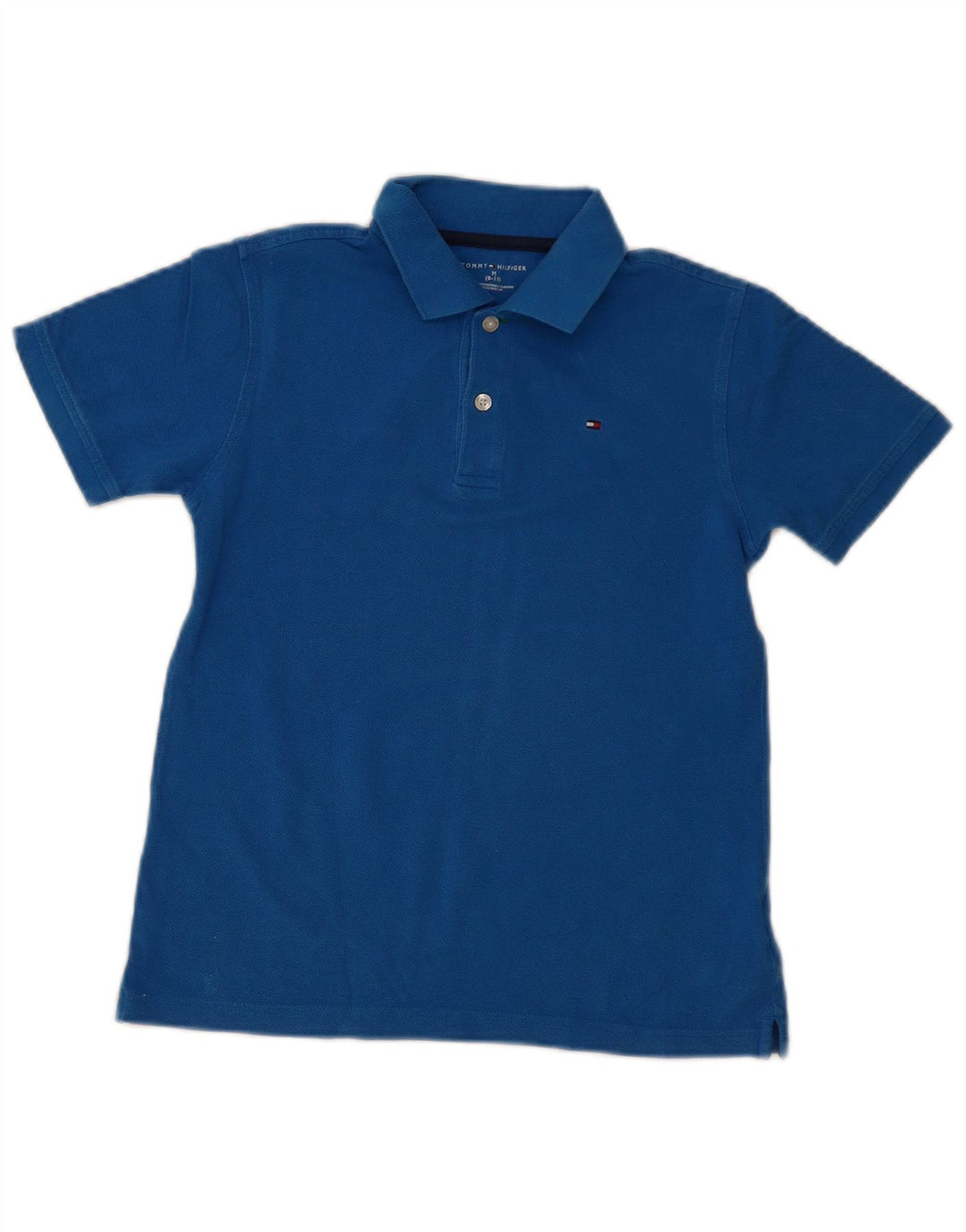 Polo Tommy Hilfiger per ragazzi 8-9 anni in cotone blu medio