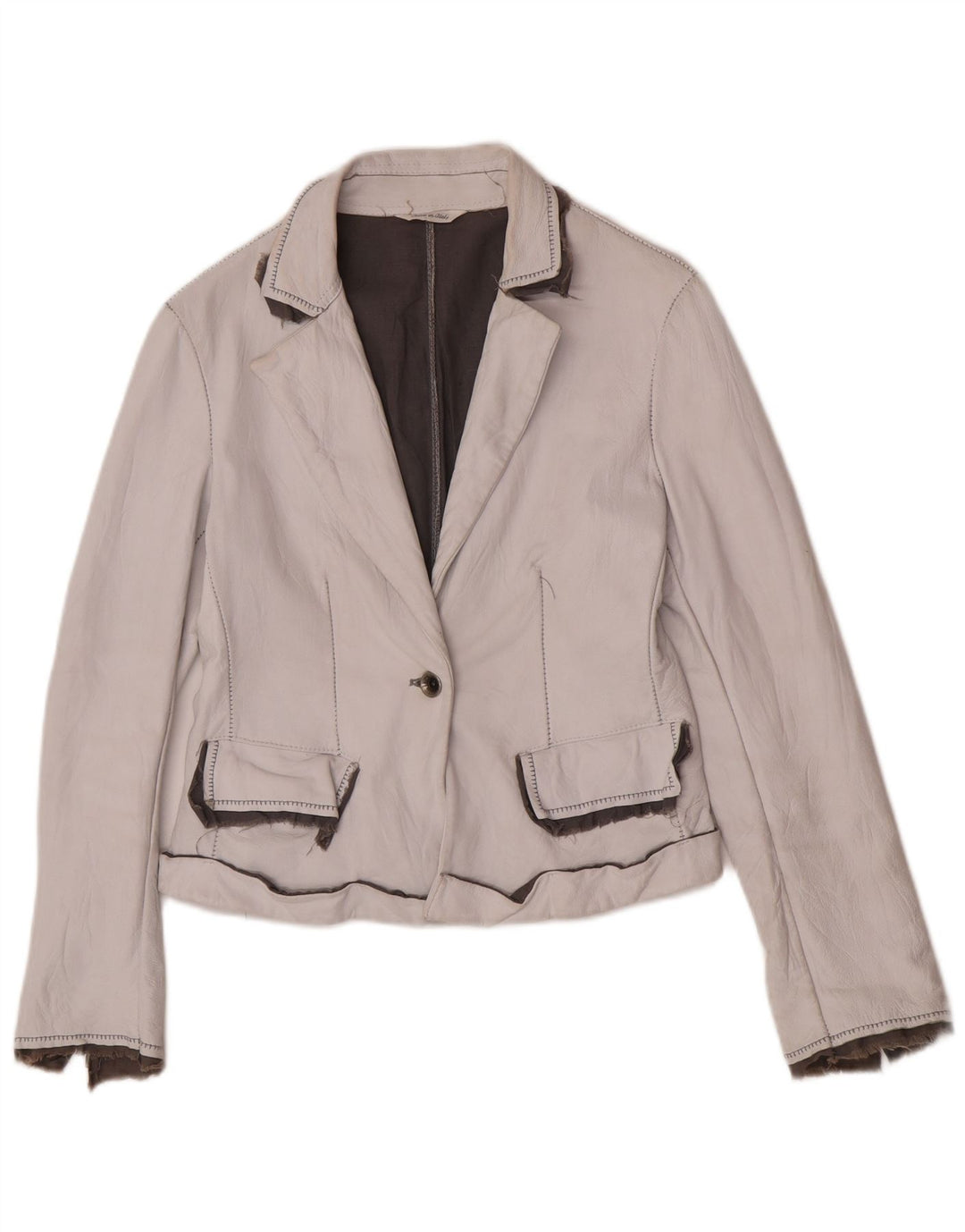 Giacca blazer a 1 bottone da donna Victory IT 44 medio bianco sporco classico