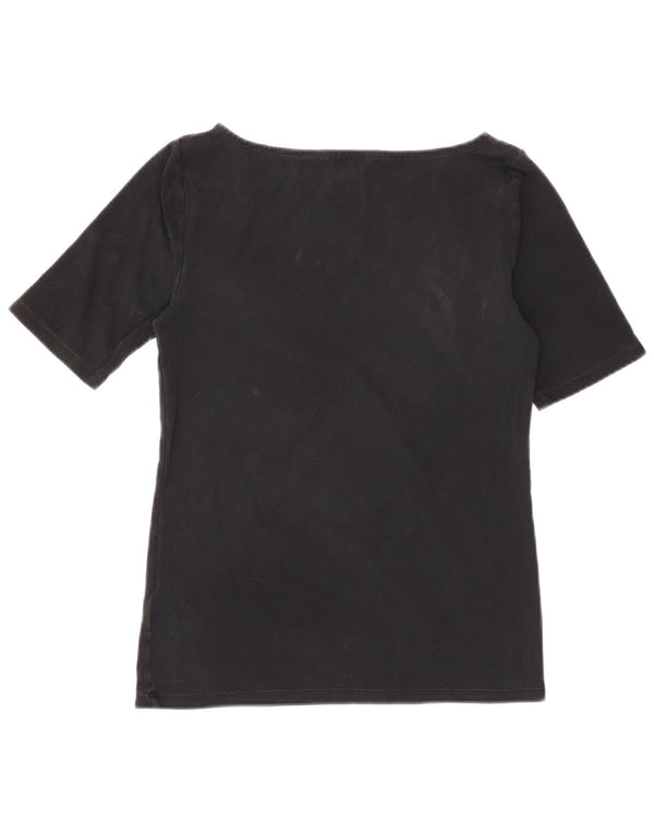 T-shirt da donna Ralph Lauren Top UK 10 piccola in cotone nero