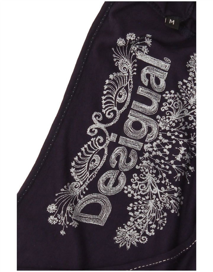 DESIGUAL Abito da donna a linea A con grafica UK 12 Medio Blu navy floreale