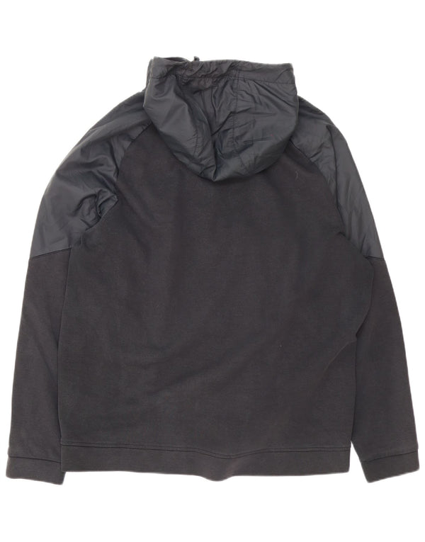 Felpa con cappuccio e zip da uomo Nike 2XL cotone nero