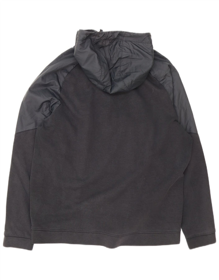 Felpa con cappuccio e zip da uomo Nike 2XL cotone nero