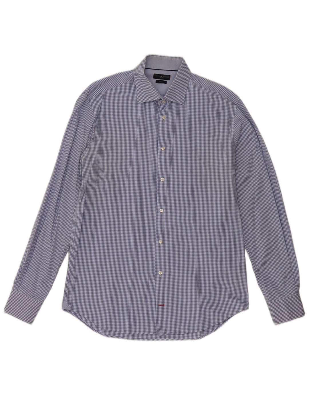 Camicia aderente da uomo su misura Tommy Hilfiger taglia 41 16 grande percalle blu