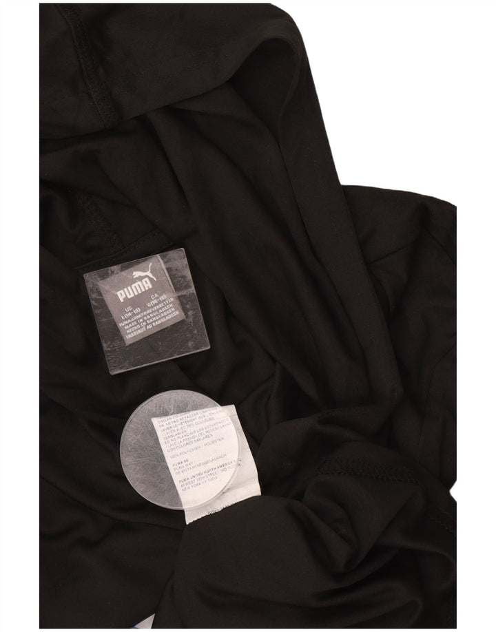 PUMA Top con cappuccio grafico da bambino a maniche lunghe 14-15 anni Large nero in poliestere