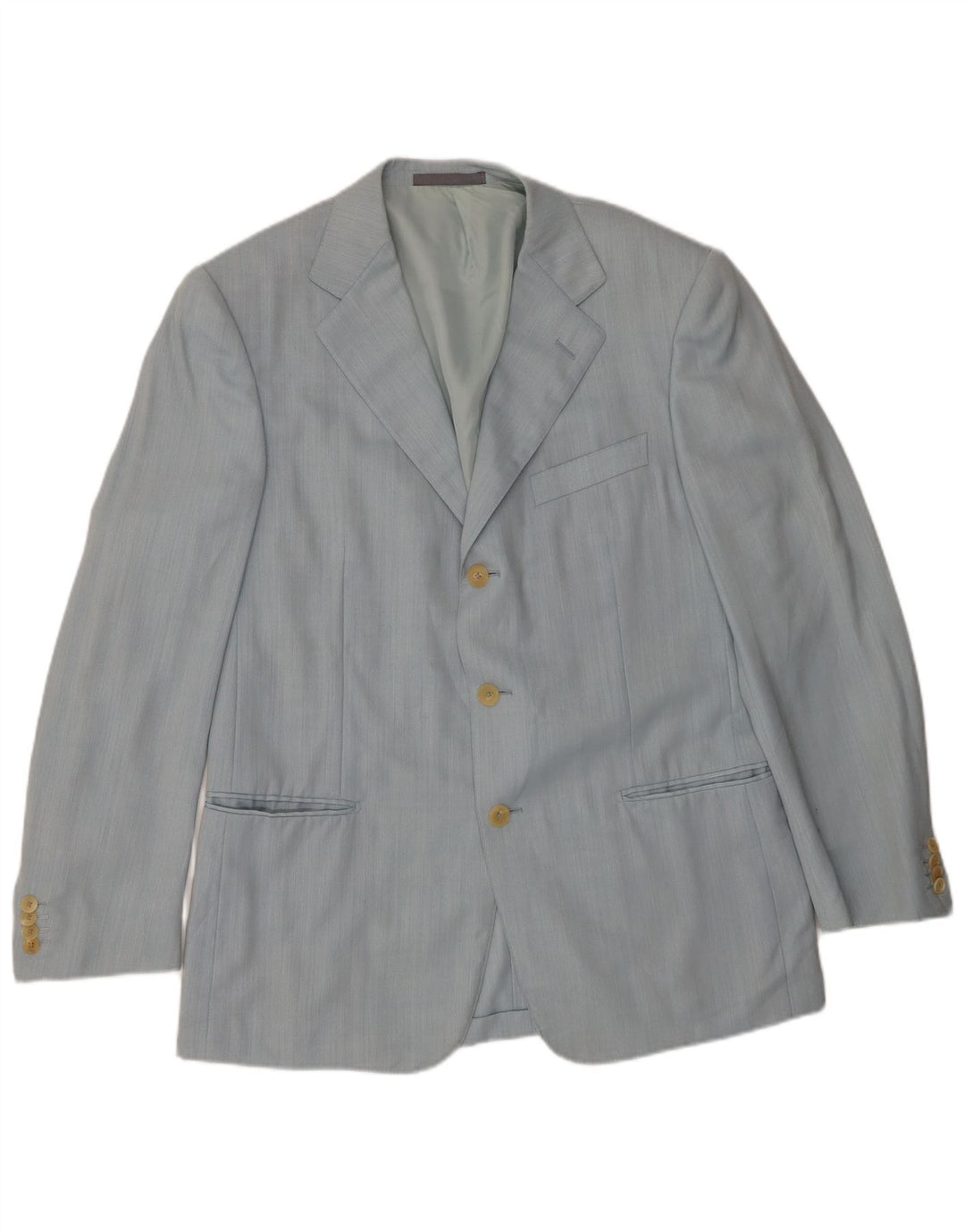 Giacca Blazer da Uomo a 3 Bottoni Ermenegildo Zegna IT 50 Large Blu Lana