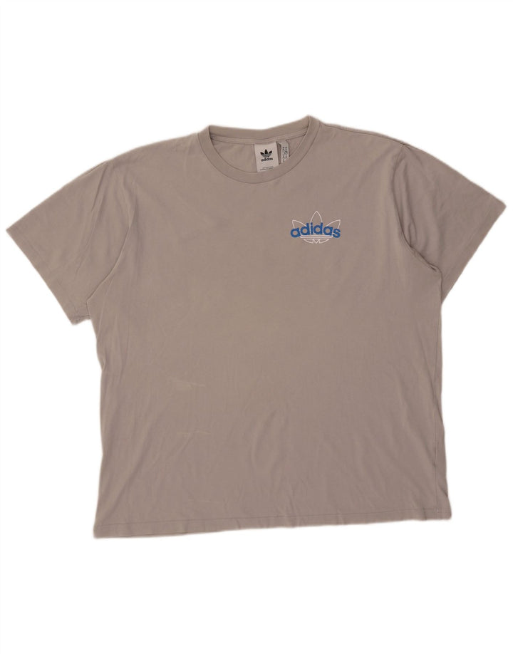 T-shirt Adidas da uomo Top XL in cotone grigio