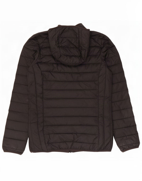 Giacca imbottita oversize con cappuccio da donna Ellesse UK 10 piccola poliestere nero