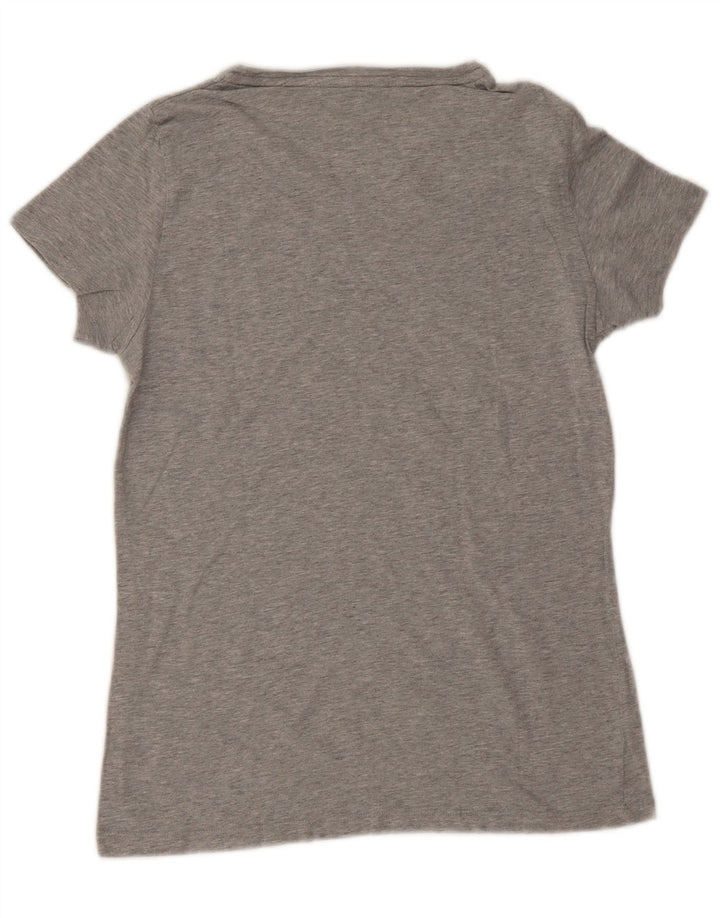 Gant T-shirt grafica da uomo Top in cotone chiazzato grigio piccolo