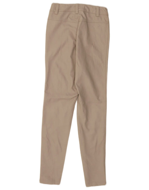 Pantaloni slim da donna in ecopelle Topshop UK 6 XS W24 L27 Poliestere beige