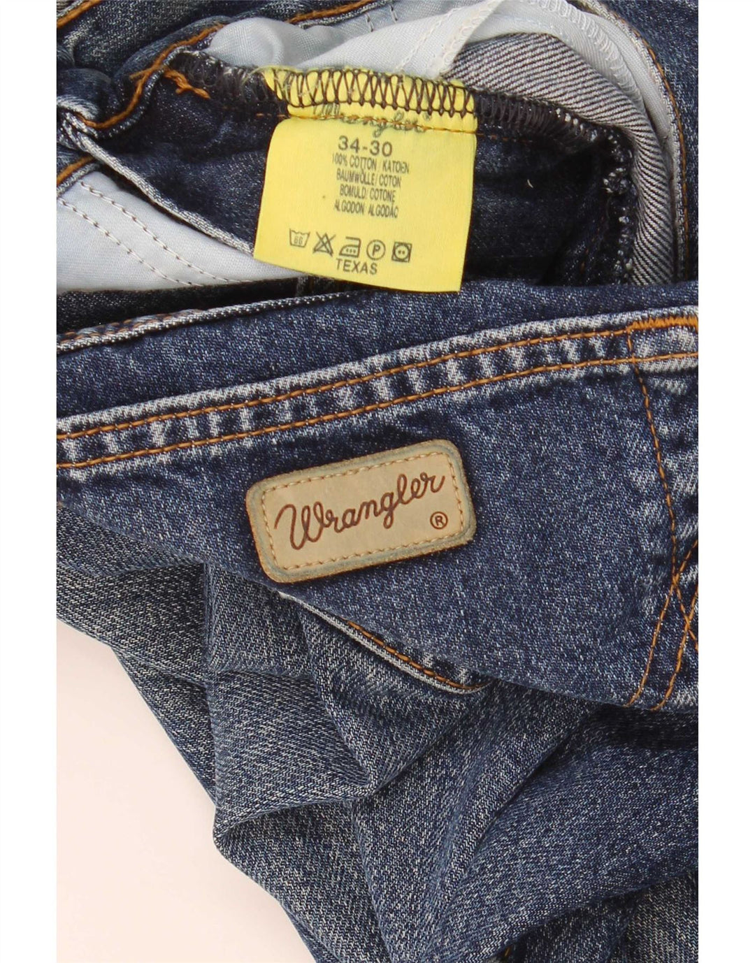 Jeans dritti da uomo Wrangler W34 L30 cotone blu