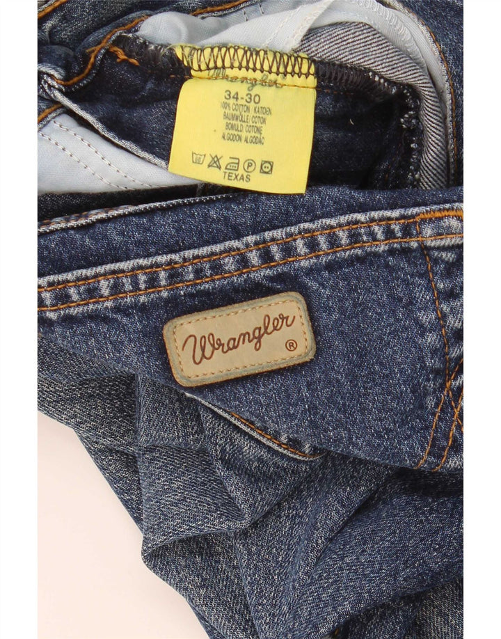 Jeans dritti da uomo Wrangler W34 L30 cotone blu