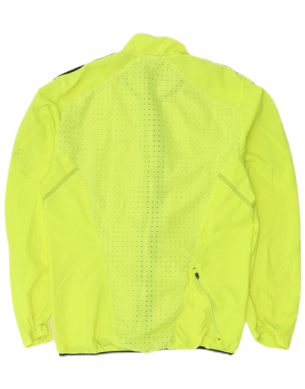Giacca da corsa da uomo Adidas, giacca da corsa, piccola, in poliestere giallo