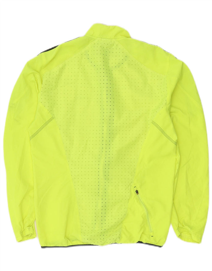 Giacca da corsa da uomo Adidas, giacca da corsa, piccola, in poliestere giallo