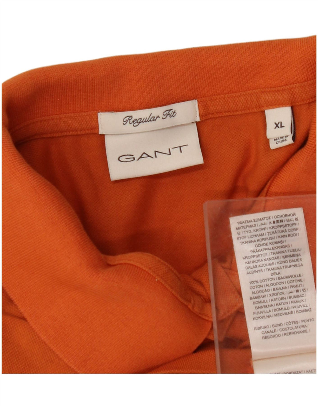Polo GANT da uomo vestibilità regolare XL in cotone arancione