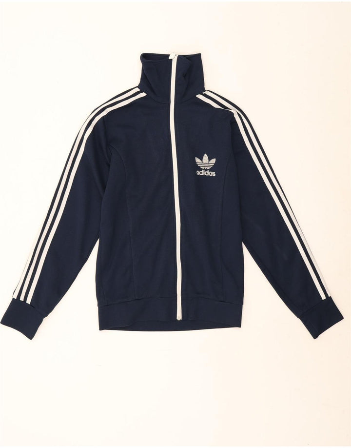 Giacca da ginnastica da uomo Adidas XS in cotone blu navy