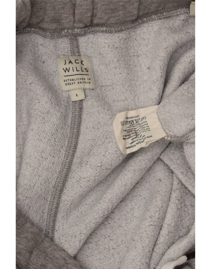 Pantaloni da tuta con grafica da uomo Jack Wills Joggers grandi in cotone grigio