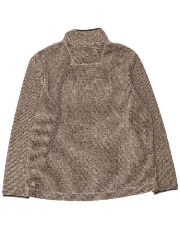 WEIRD FISH Maglione in pile da uomo con zip e collo XL Poliestere grigio